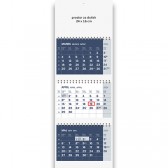 Tridelni barvni piralni koledar - moder z belo pasico 2024 - EG