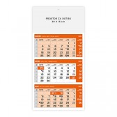 Tridelni lepljen koledar 2024 - oranen - EG