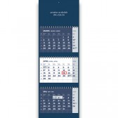 Tridelni barvni piralni koledar - moder 2024 - EG