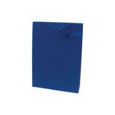 Darilna vreka MAT PLASTIFICIRANA - velika 32,4 x 26 x 12,7 cm - modra
