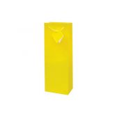 Darilna vreka MAT PLASTIFICIRANA - steklenica 36 x 13 x 8,5 cm - rumena