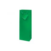 Darilna vreka MAT PLASTIFICIRANA - steklenica 36 x 13 x 8,5 cm - zelena