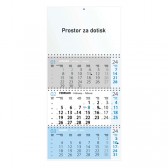 Tridelni poslovni piralni koledar 2024 - moder - ET