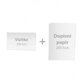 Grafino oblikovanje in tisk > Paketi - design in tisk v 24 urah > Vizitke + dopisni papir > 200 x vizitke + 200 x dopisni papir 4/0 (24h*)